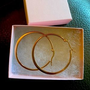 Rose gold hoop earrings